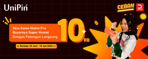 Promo CEBAN Hadir Lagi! – Diskon 10Ribu dengan Top Up di UniPin Pakai DOKU Wallet!
